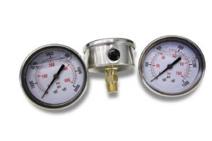 hydraulic back mount pressure gauge